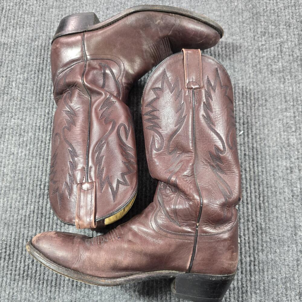 Dan Post Boots Mens Size 9 D Brown Leather Western Pointed Toe Pull On
